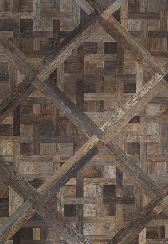 Pavimentazione parquet di design in quercia scura OA003-41